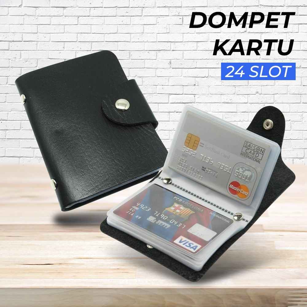 Minimalist PU 24-Slot Card Wallet C170 สีดํา