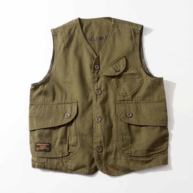 ญี่ปุ่น Multi-Pocket Tooling Vest สไตล์ Unisex รูปที่ 2