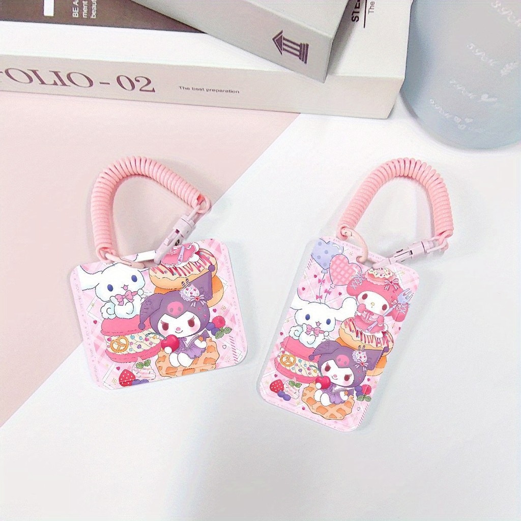 SANRIO ชุดการ์ด Hello Kitty ฝาครอบป้องกันสําหรับบัตรรถบัส/บัตรอาหาร/บัตรเข้า รหัส