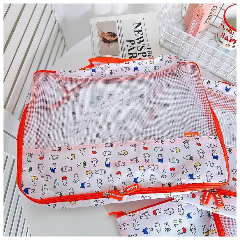 น่ารัก กระต่าย ถุงซักผ้า ชุด 4 ชิ้น - ที่เก็บของแบบพับได้ระบายอากาศได้สําหรับเดินทางและบ้าน - รูปที่ 2