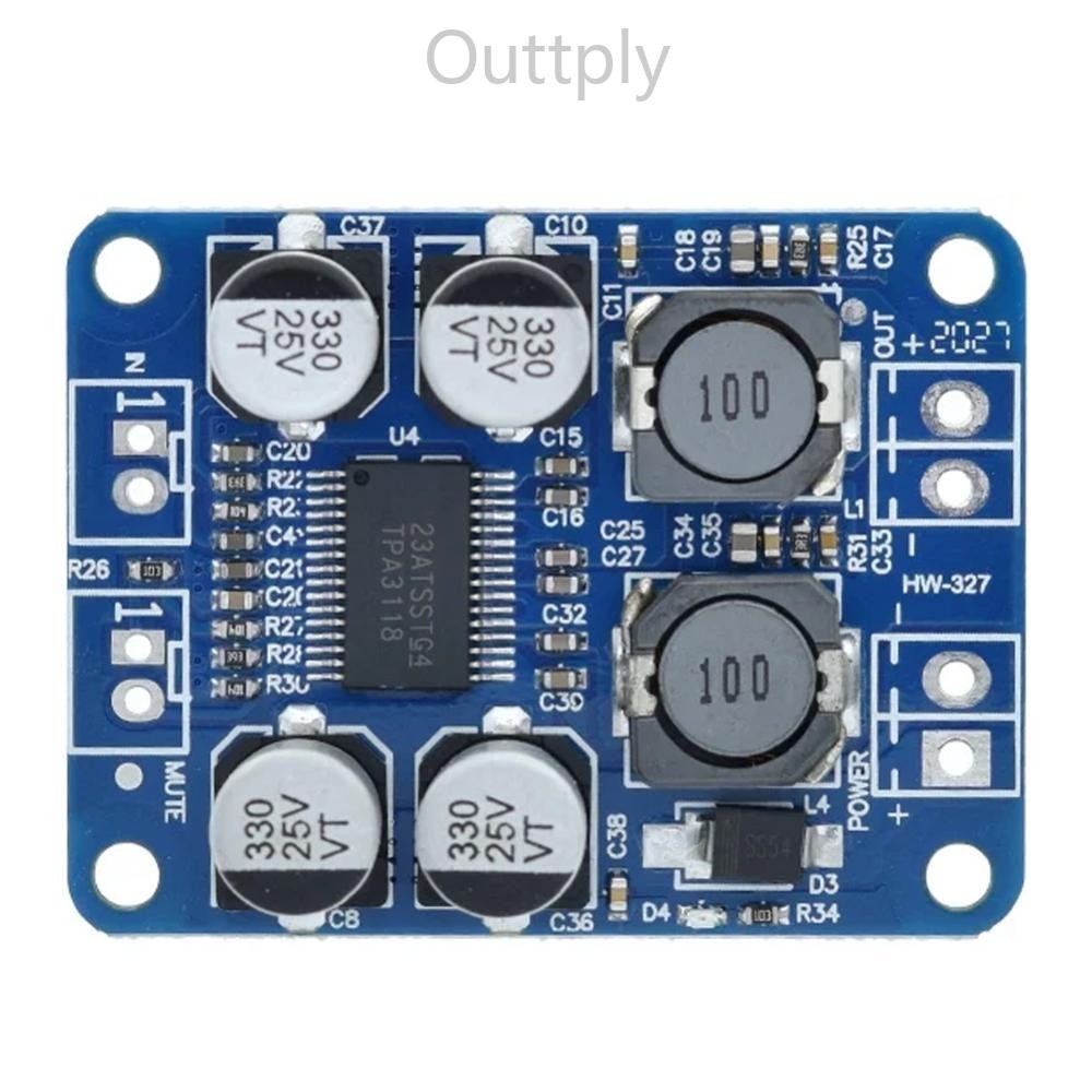 Outtply XH-M313 TPA3118 PBTL 60W Mono เครื่องขยายเสียงดิจิตอล Amp โมดูล DC8-24V G9J5