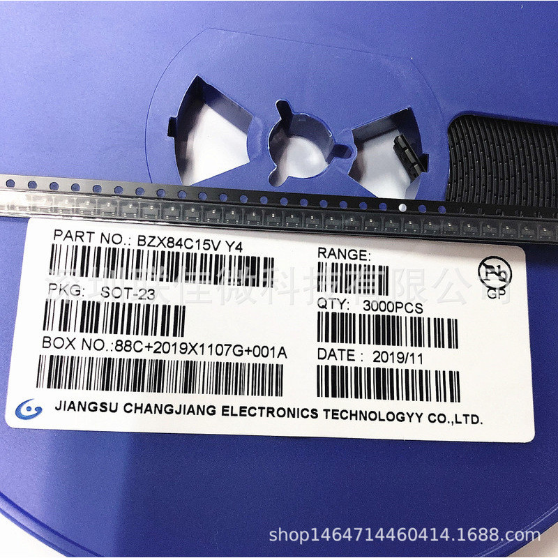 ยี่ห้อใหม่พร้อมสต็อก BZX84C15 15V ผ้าไหมหน้าจอพิมพ์ Y4 SOT-23 ฯลฯ Patch เครื่องปรับแรงดันไฟฟ้า Triod