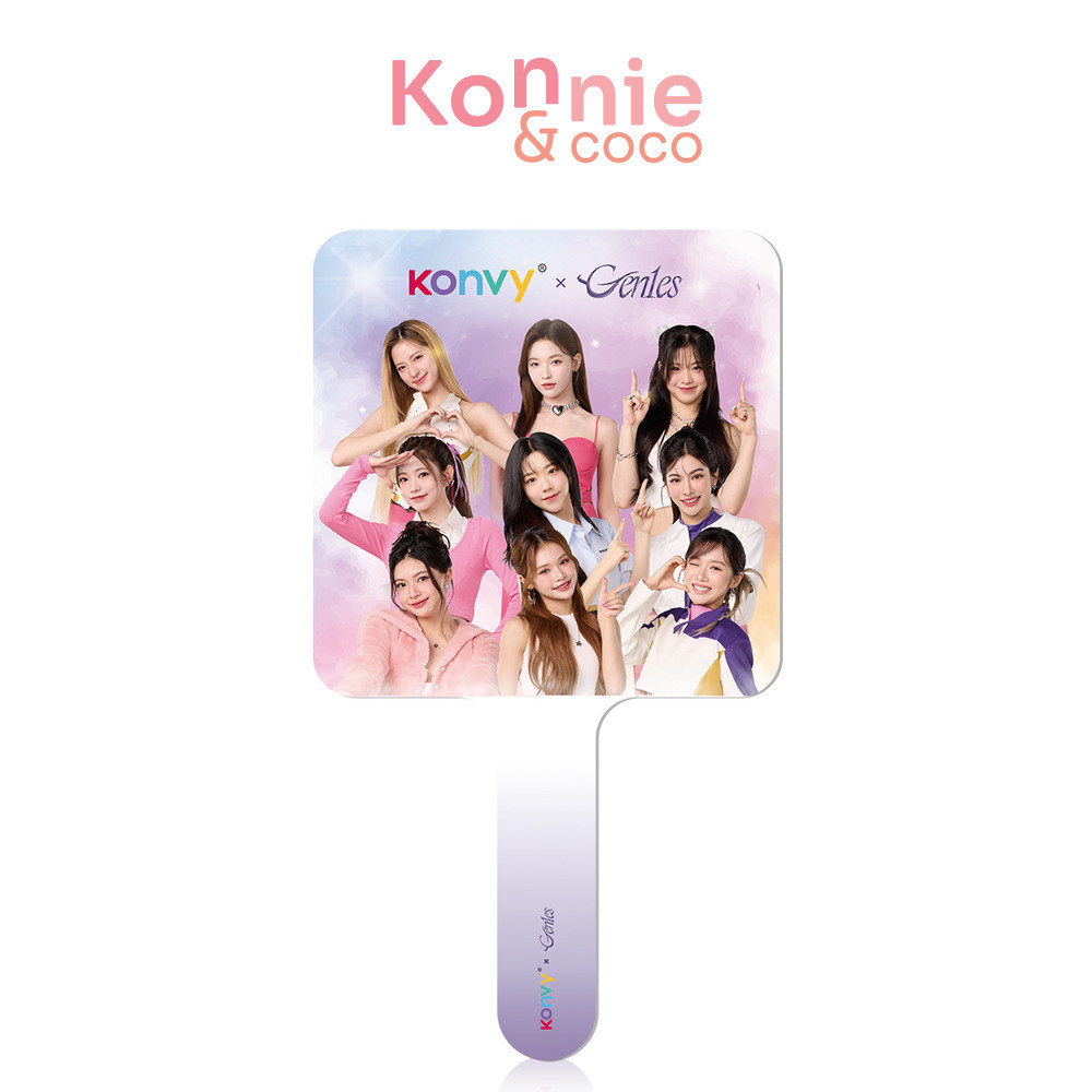 Konvy x Gen1es Cosmetic Mirror กระจกทรงสี่เหลี่ยมแบบมีด้ามจับ ดีไซน์สาวๆ Gen1es สุดน่ารัก.