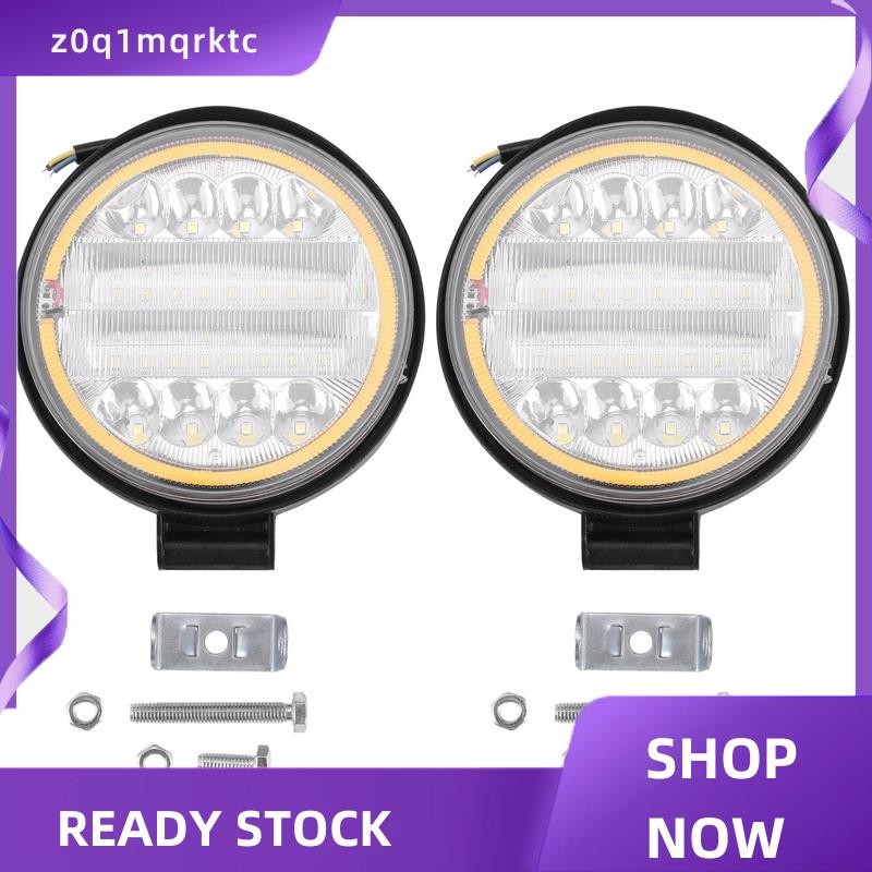 z0q1mqrktc 2X 4 นิ้วไฟ LED ทํางาน Combo Spot น้ําท่วม Off Road ขับรถ Amber หมอกโคมไฟ