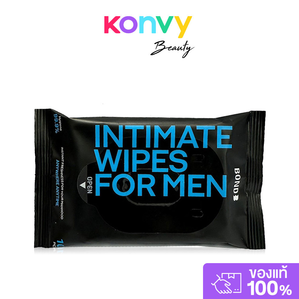 BOND Men's Intimate Wipes Sachet 10 Sheets ผ้าเช็ดฉุกเฉิน บอนด์ ไวพ์.