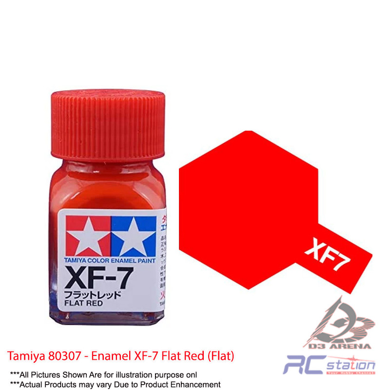 Tamiya 80307 - เคลือบ XF-7 Flat Red (แบน)