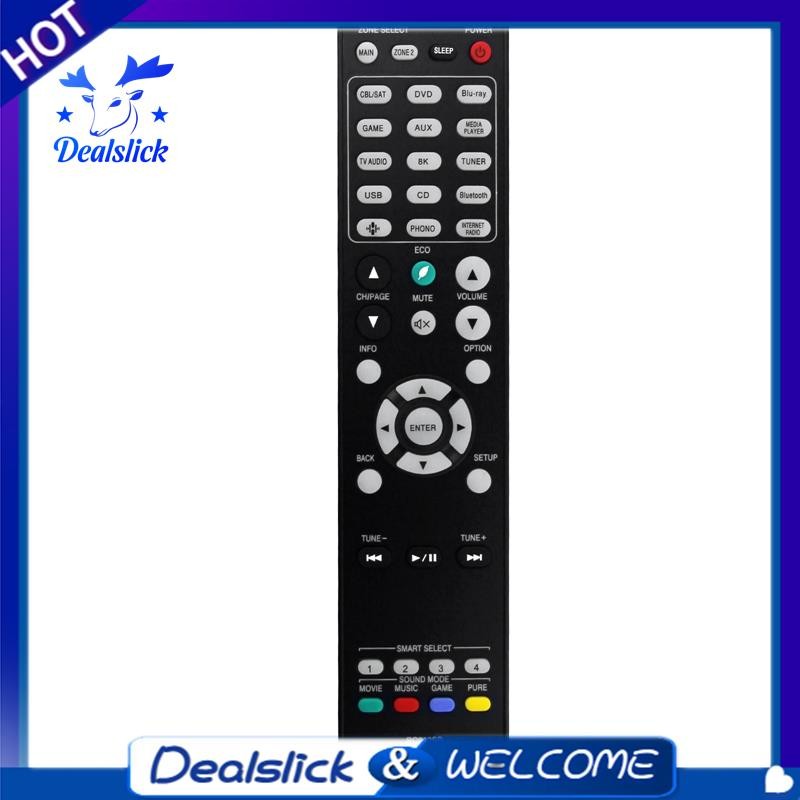 RC042SR รีโมทคอนโทรลสีดํารีโมทคอนโทรลพลาสติกสําหรับ 4K UHD Ultra HD AV ตัวรับสัญญาณระยะไกล SR6015 NR