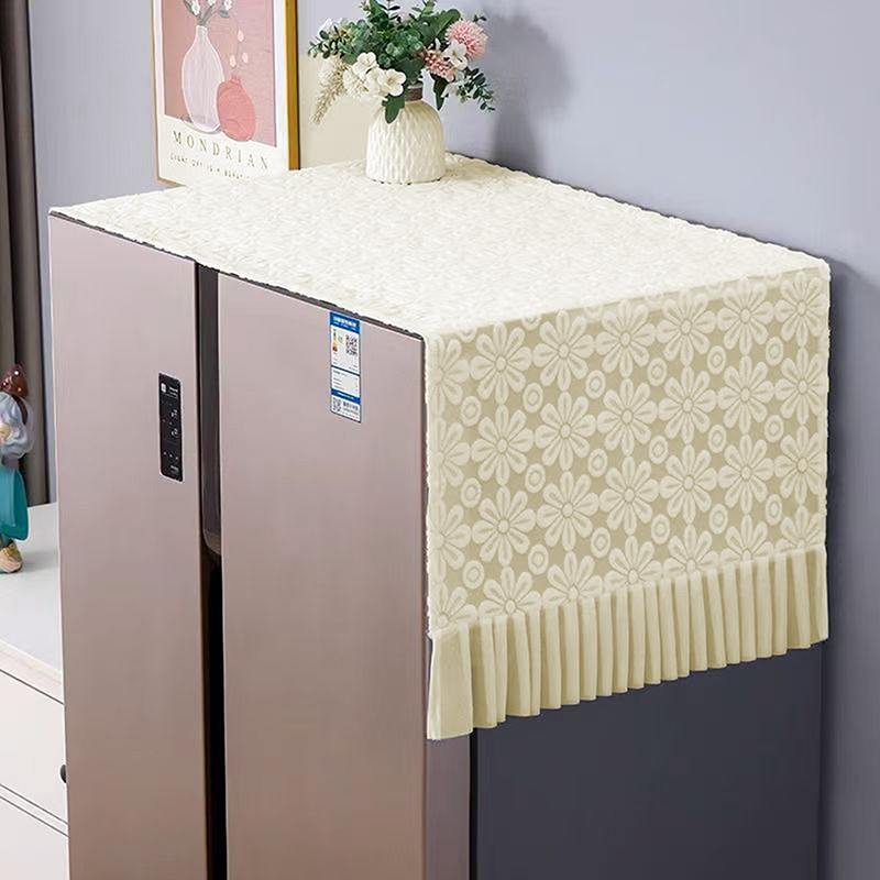 50*130เซนติเมตรตู้เย็นฝุ่นปกสองประตูยุโรปลูกไม้ผ้าปกฝาครอบป้องกันไมโครเวฟเครื่องซักผ้าประตูเดียวปก - รูปที่ 6