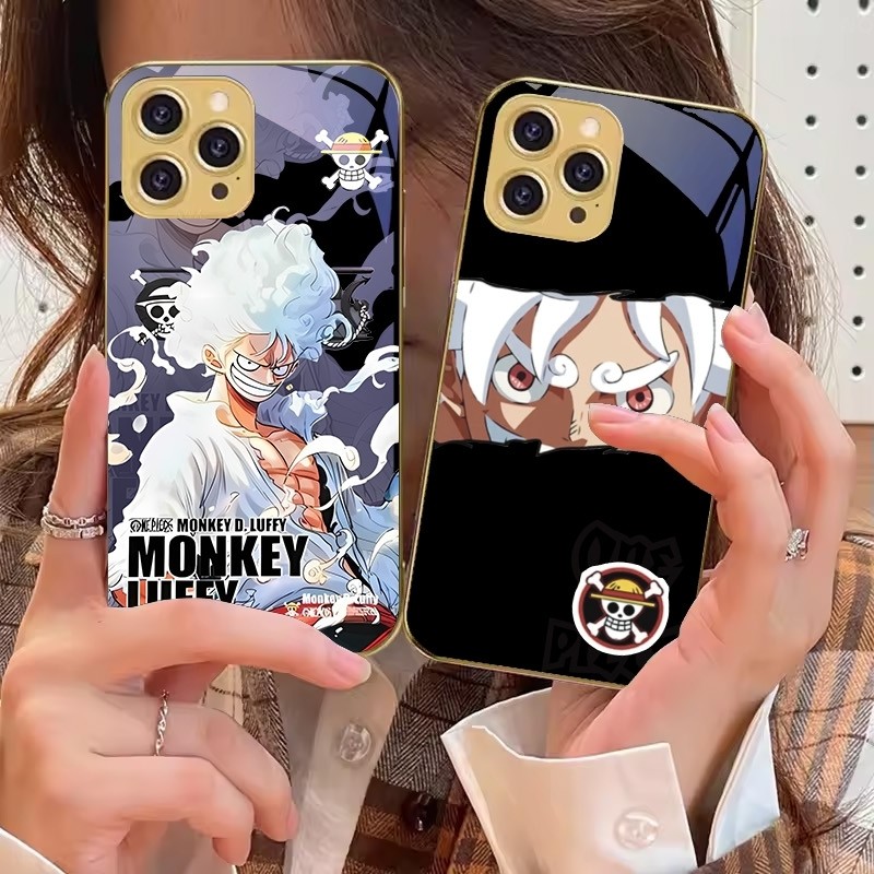 อะนิเมะOne Zoro 07สําหรับIPhone 16 Pro Max 15 P ro 14 13 Plus 12 Mini 11Pro Max XS Max XR Goldenชุบก