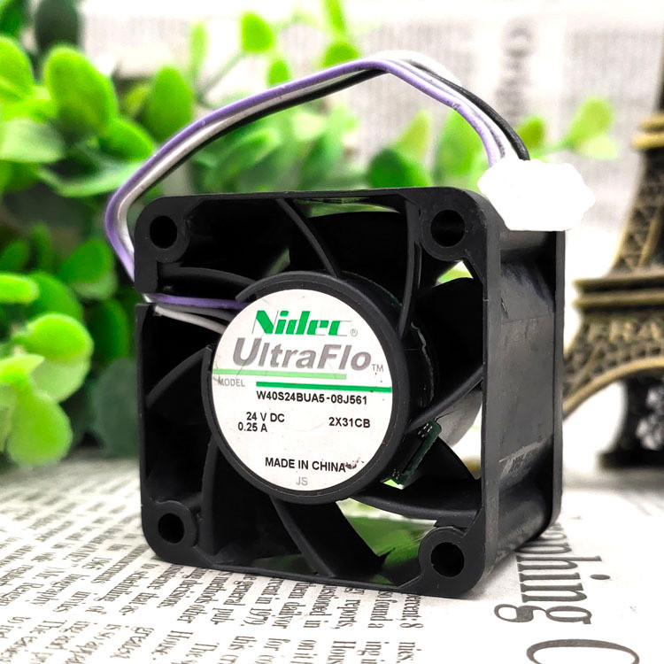 พัดลมระบายความร้อน Nidec ของแท้ W40S24BUA5-08J561 4028 24V 0.25A อินเวอร์เตอร์ 4 สาย