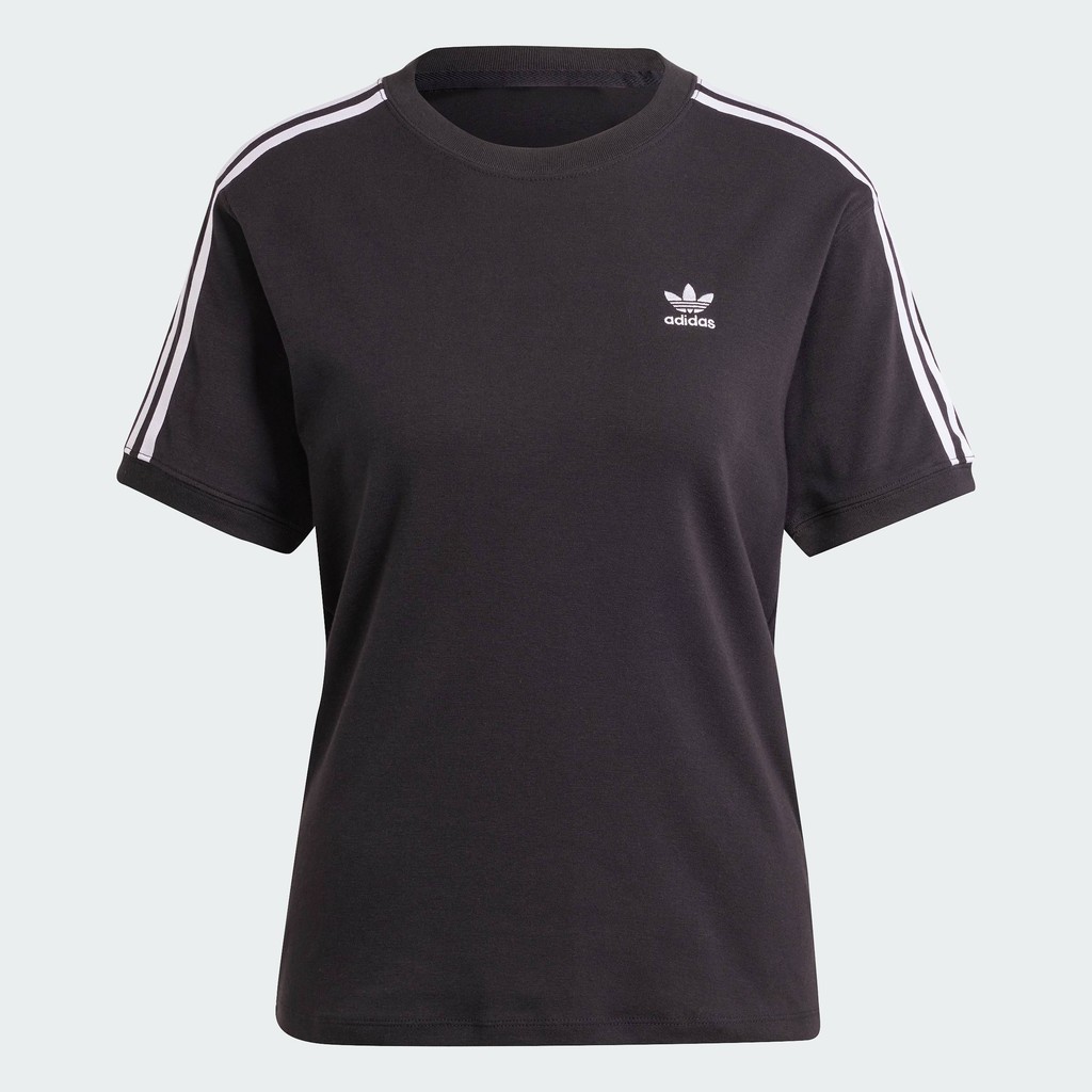 adidas ไลฟ์สไตล์ เสื้อยืด 3-Stripes ผู้หญิง สีดำ IU2420