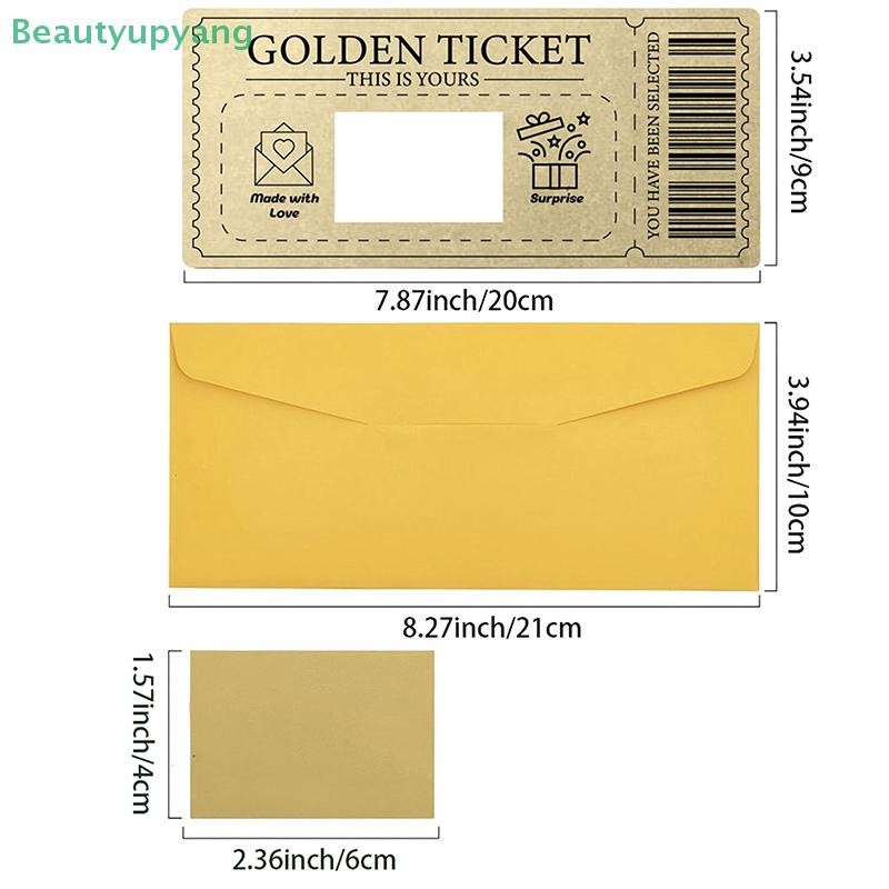 [Beautyupyang] การ์ดขูด Raffle Gift Scratch Off Ticket Golden Ticket Surprise Concert Ticket Party F