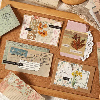 60 แผ่น Vintage Flower Evening Monogatari Series กระดาษสมุดภาพ Deco DIY ข้อความกระดาษ Art กระดาษ