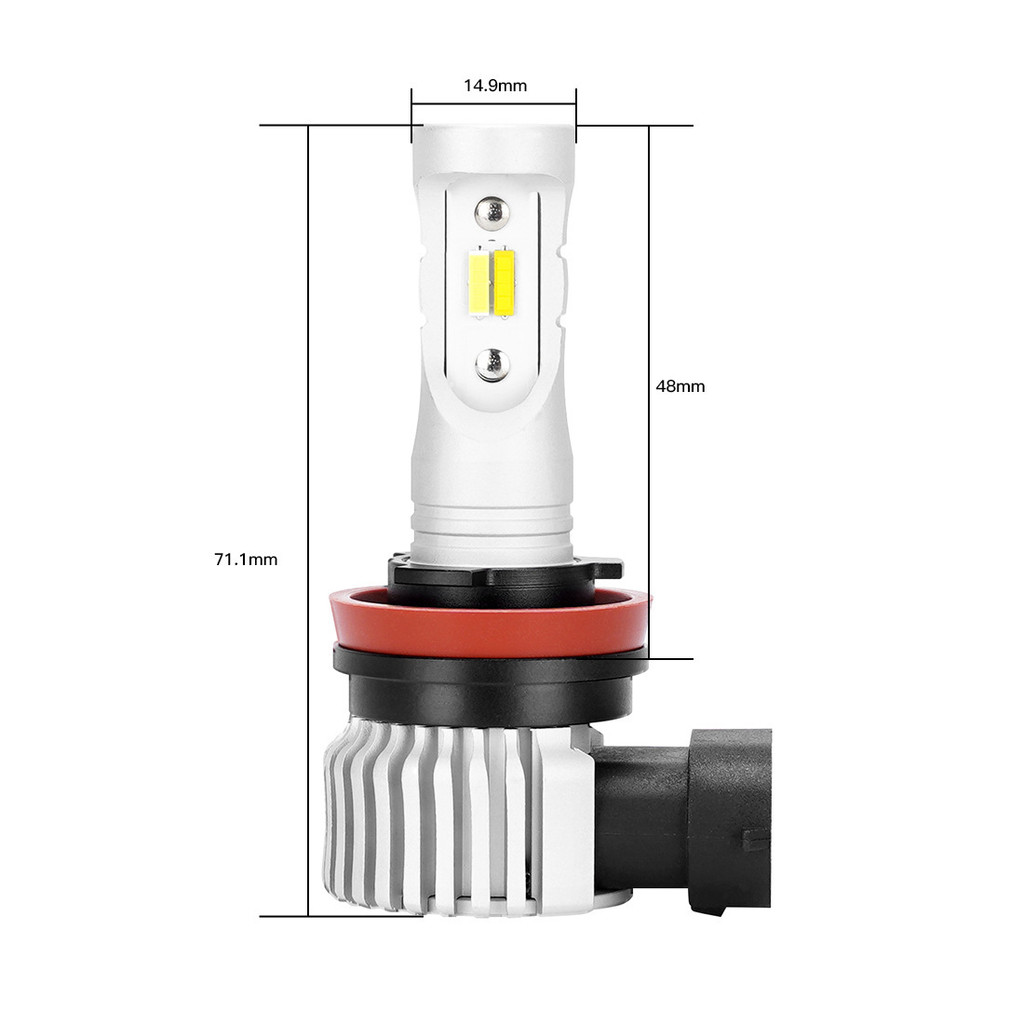 H8 9005 9006 สีขาวสีเหลือง 2 สีในตัวถอดรหัส 6,000K 3,000k LED ไฟตัดหมอกรถยนต์