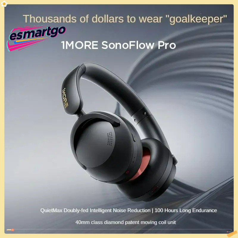 1MORE HQ51 SonoFlow Pro หูฟังบลูทูธหัวติดตั้งแบบมีสายไร้สายโหมดคู่ตัดเสียงรบกวนพร้อมไมโครโฟนหูฟังเพล