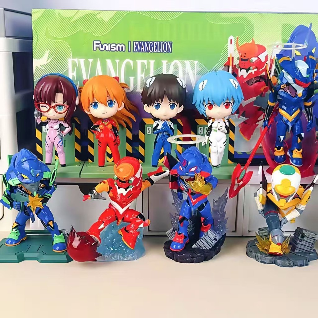[8 รายการ] Funism Evangelion EVA Completion Plan Series กล่องปริศนารูปตุ๊กตาน่ารักของเล่นอินเทรนด์ภา