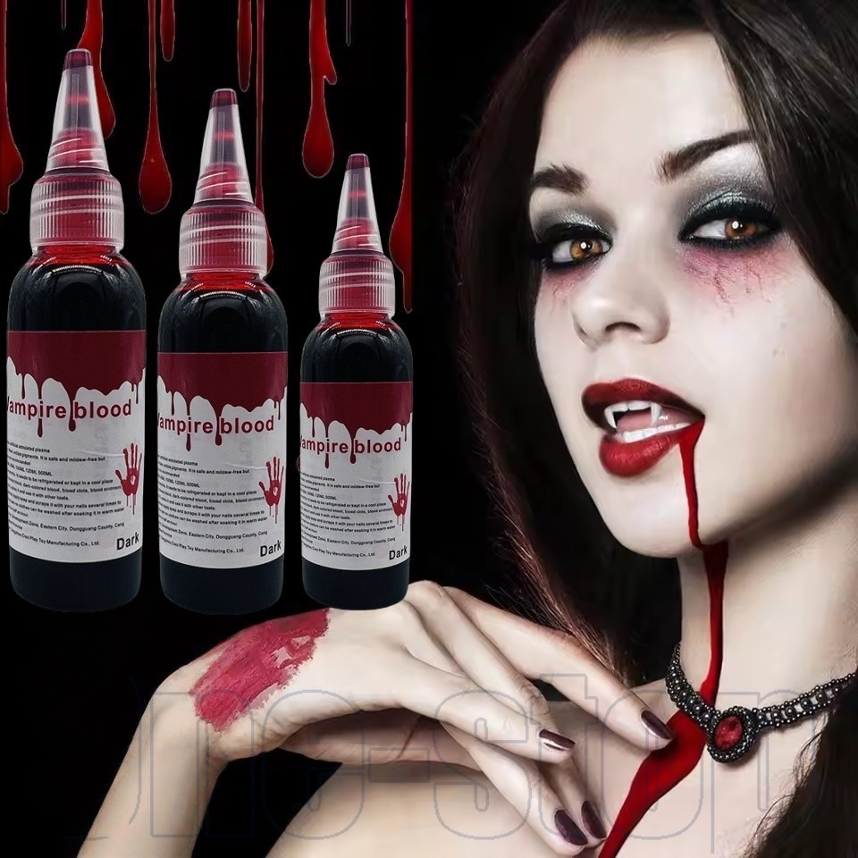 เลือดเวทีระดับมืออาชีพสําหรับฟิล์มสยองขวัญ | เจลเลือดปลอมไม่เปื้อน ปลอดภัยสําหรับผิว/เสื้อผ้า คอสเพลย์ & ปาร์ตี้ฮาโลวีน จําเป็น (ตัวเลือก 3 ขนาด)