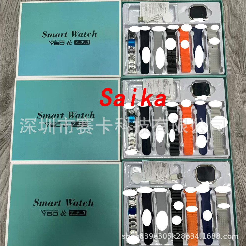 ขายร้อน Y60Ultra สร้อยข้อมือสมาร์ท 7in1 บลูทูธ Heart Rate HD หน้าจอขนาดใหญ่การออกกําลังกาย Pedometer