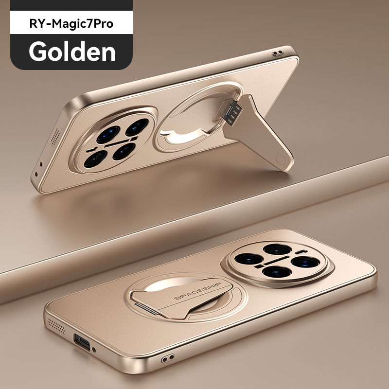 Luxury Matte Magnetic Hdden Bracket เคสโทรศัพท์สําหรับ Honor Magic 7 Pro 6 Pro 300 Ultra 300 Pro 200