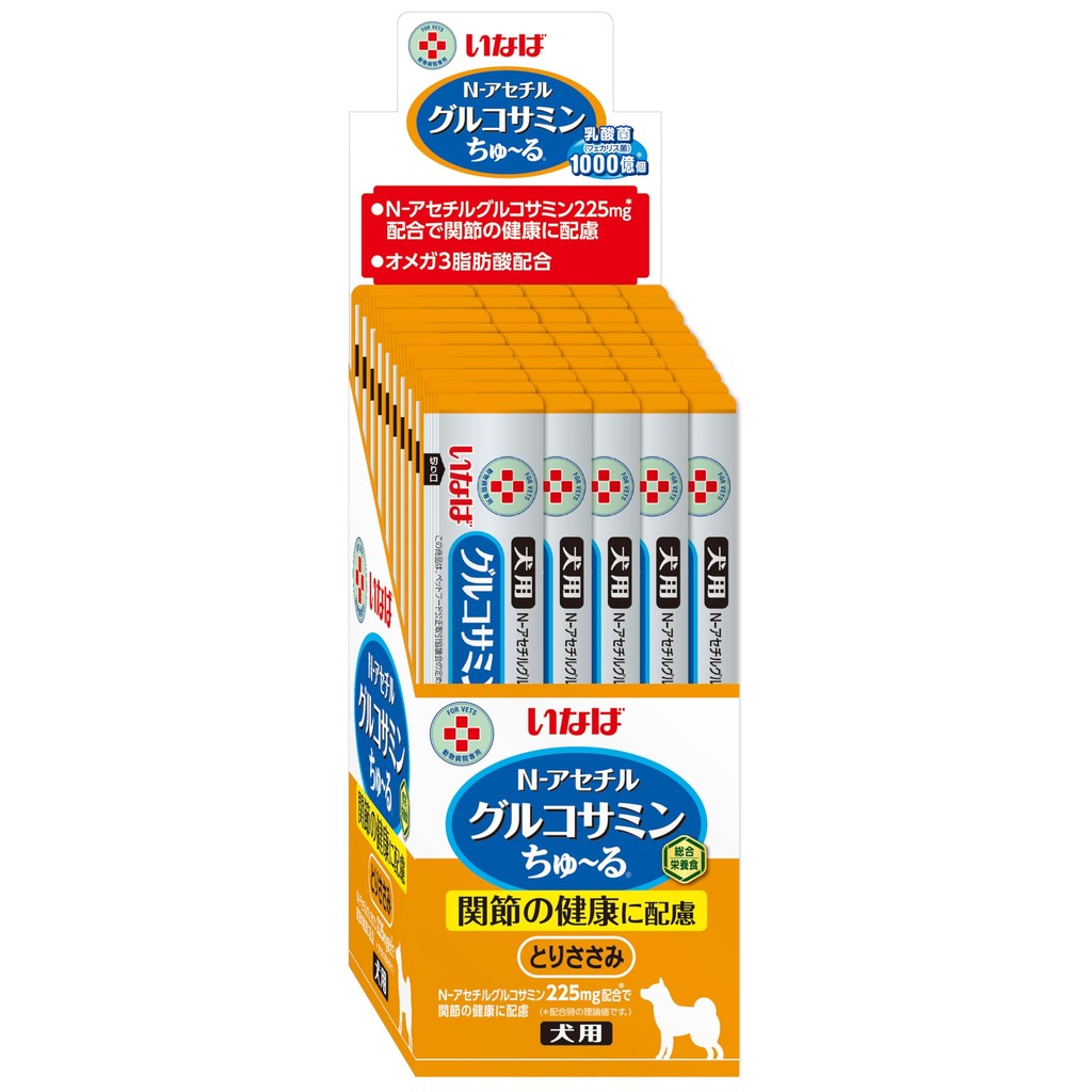 Inaba Glucosamine Churu Mixed Nutritional Snack Chicken Breast 14g x 50 Pieces