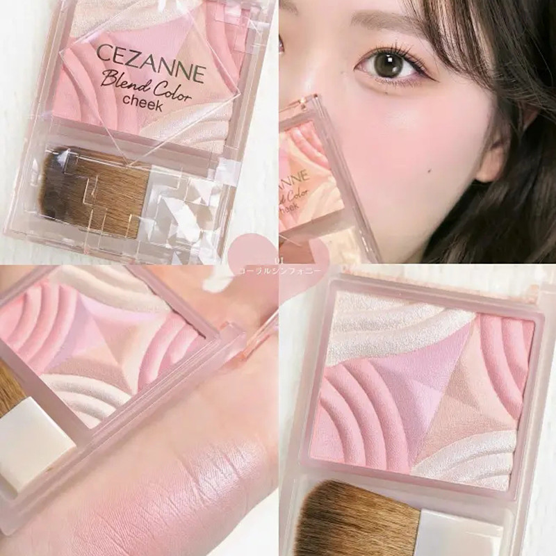 บลัช kage บลัชสติ๊ก Japan cezanne cezanne cezanne 25 ผลิตภัณฑ์ใหม่ บลัชออนไล่โทนสีหลากสี พาเลทแต่งหน