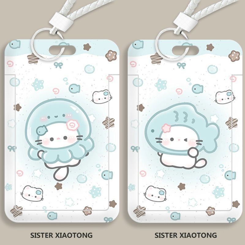 Mint Octopus Cat Cat Simple Double-Sided Student Cat ID Card Access Control Card Campus Card Mint Oc