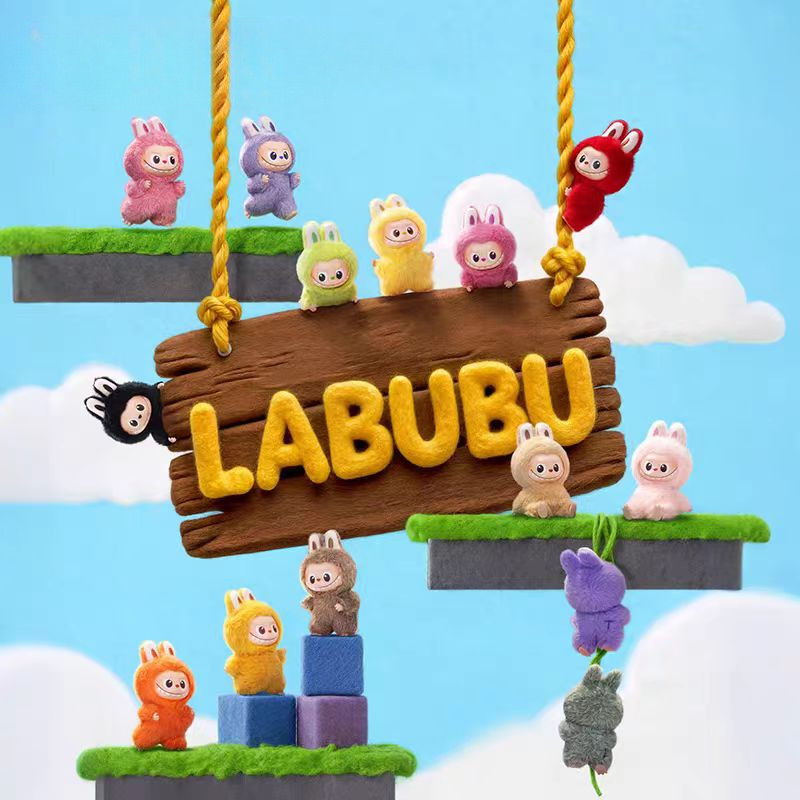 POPMART Labubu V4 Labubu V4 THE MONSTERS PIN FOR LOVE Series น่ารักไวนิล Pulsh จี้สาวของขวัญของเล่นและเครื่องประดับ Lanbu V4