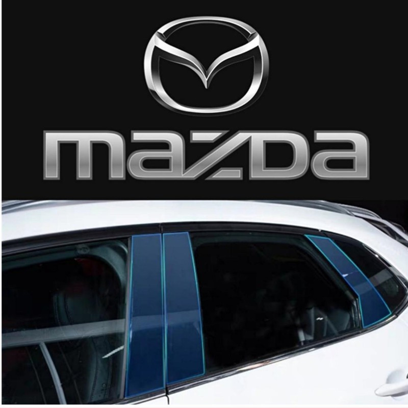 Mazda CX30 CX-30 TPU เสาฝาครอบคอลัมน์กลาง TPU โปร่งใสฟิล์มป้องกัน 8 ชิ้น/เซ็ต
