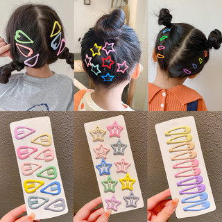 12 ชิ้น/เซ็ตสีสัน Star Hairpin สําหรับเด็กแฟชั่นเกาหลีน่ารัก Y2K สไตล์ BB คลิปอุปกรณ์เสริมผม