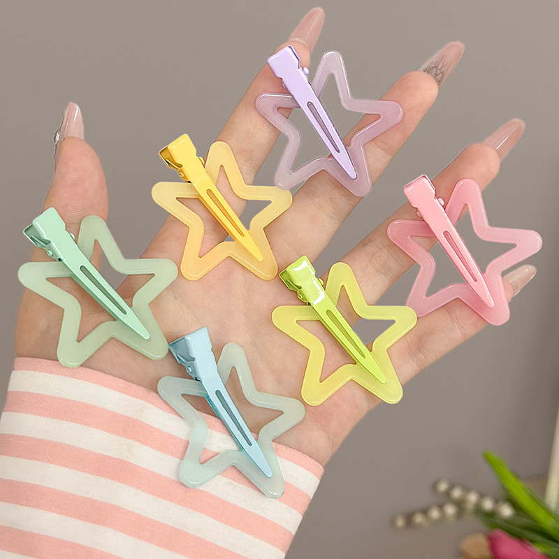 กิ๊บติดผม โดปามีน ดาว คลิปหน้าม้าด้านข้างหน้าผากของผู้หญิงเครื่องประดับผมน่ารักใหม่สําหรับฤดูร้อน 2024