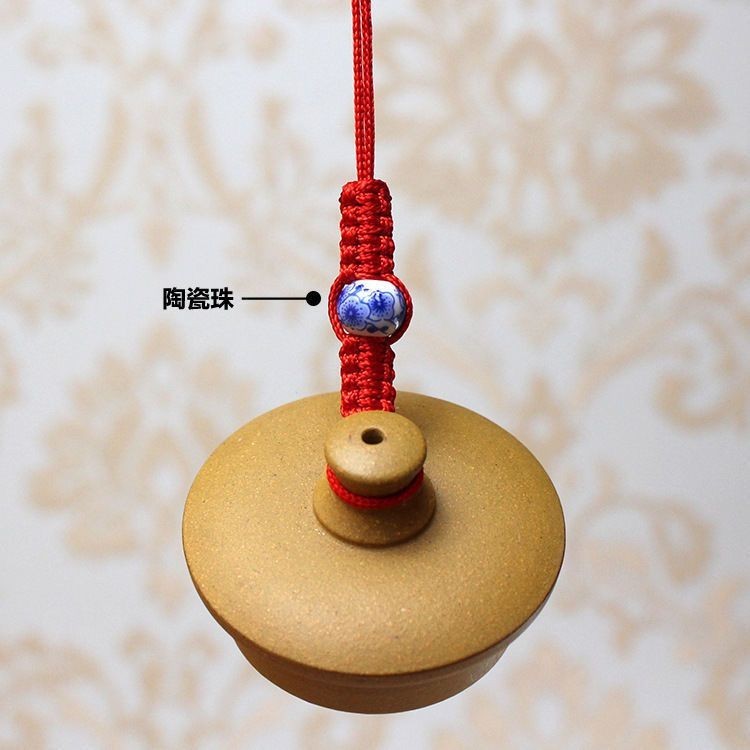 Retro กาน้ําชาดินเหนียวสีม่วง Tying เชือกกาน้ําชากันกระแทกกาต้มน้ํา Tying ฝาปิดเชือกทอมือ Kung Fu พิธีชงชา Zero Match