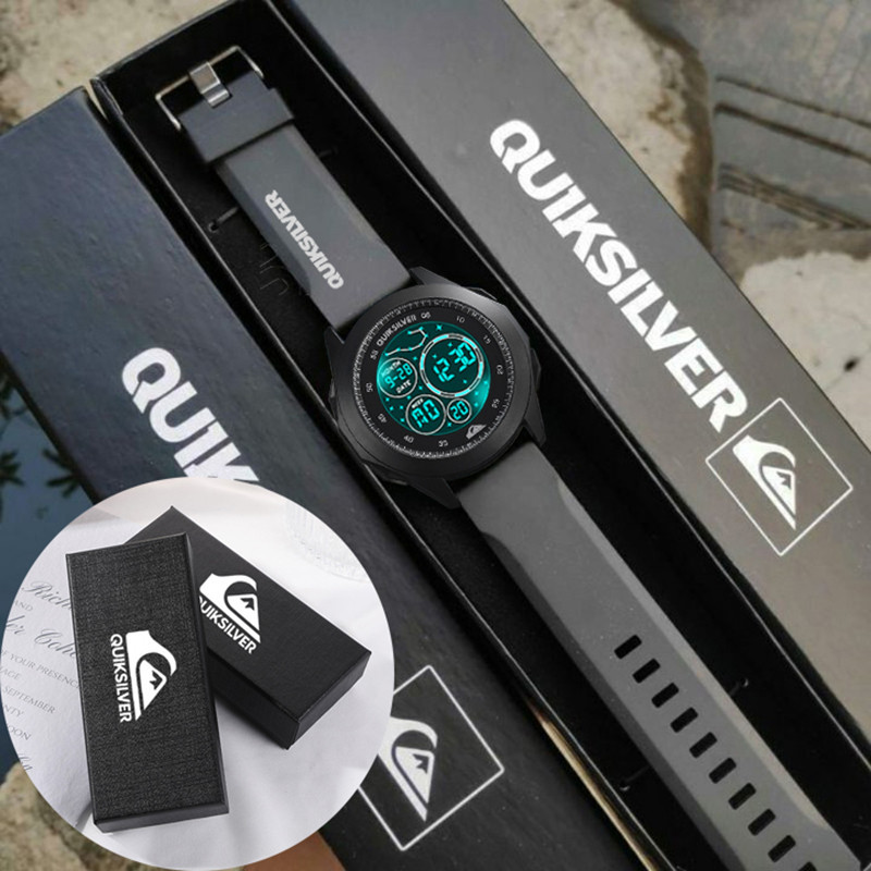 Quiksilver ผู้ชาย Starry Sky ยาง Led นาฬิกาดิจิตอล