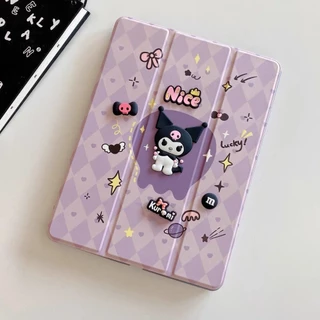 010.เคสฝาพับ สำหรับ Samsung Galaxy Tab S6 lite/Tab A7 lite/Tab A9 Plus S10 S9 FE A9Plus A11 มีช่องใส่ปากกา เคสกันกระแทก
