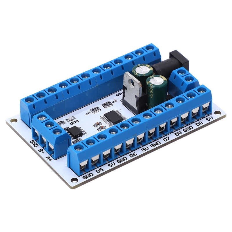 ✲Contator Eletrico Household AC Modular Contactor Sensor Module 8Channel R4DCB08 Board RS485 DS18B20