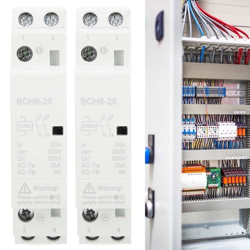 ✦DC Voltage Contactor Mute for Smart Home Hotel Intelligent Control System 25A BCH8-25 2NO Meet IEC/