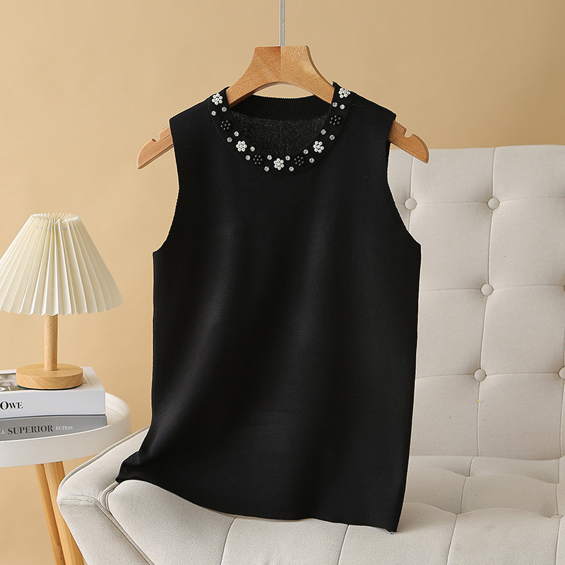 Beaded Camisole สไตล์ใหม่ด้านในแฟชั่น Bottoming เสื้อ All-Match Top ราคา ถูกที่สุด ดีลบีเคเค แกลเลอรีภาพที่ 2