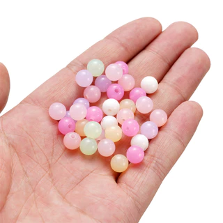 St. kunkka 4/6/8/10 มม.ลูกปัดอะคริลิค 50-200 ชิ้น Jelly สีรอบลูกปัดสําหรับ DIY สร้อยข้อมือสร้อยคอทํา