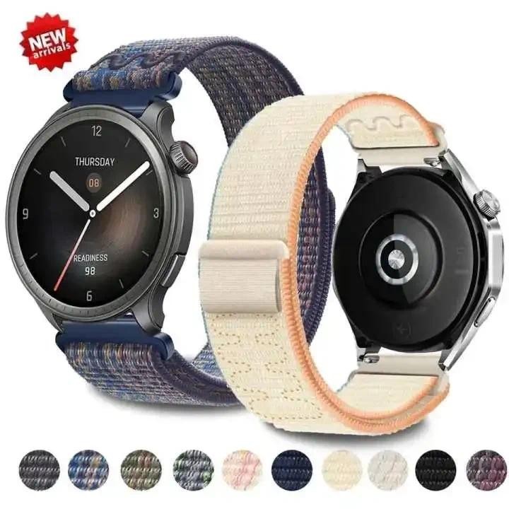 SAMSUNG 20มม.22มม.สายนาฬิกาอัจฉริยะสําหรับamazfit Balance GT4/3/2 46มม.สร้อยข้อมือห่วงไนลอนสําหรับSamsung Galaxyนาฬิกา4/6คลาสสิก5 Pro 45มม.