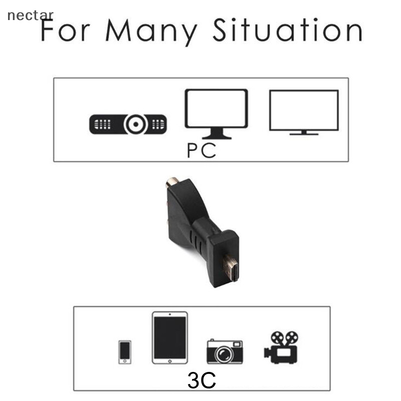 Tar AV สัญญาณดิจิตอล 1080p อะแดปเตอร์ HDMI เป็น VGA HDMI เป็น AV RCA สายสัญญาณเสียงวิดีโอ N