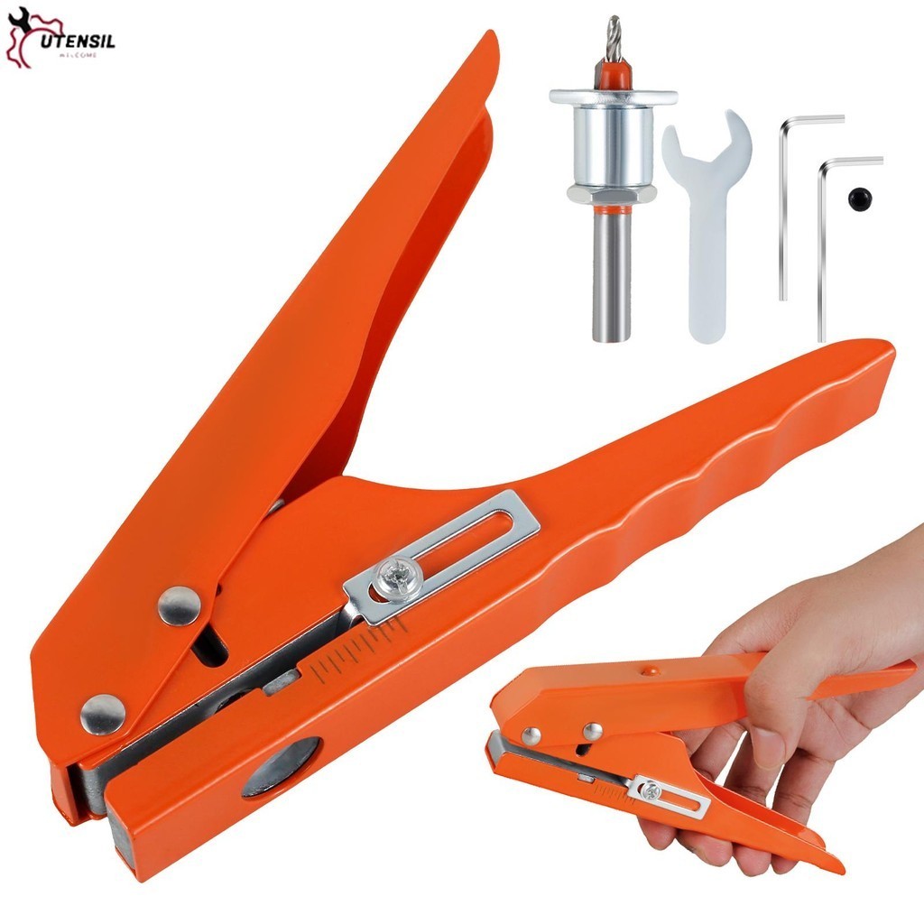 รูหมัดคีม5/16นิ้วปรับสกรูปกหลุมหมัดวงกลมเดียวหลุมหมัดที่มีเจาะบิต Single Hole Punch สำหรับการ์ดกระดาษ