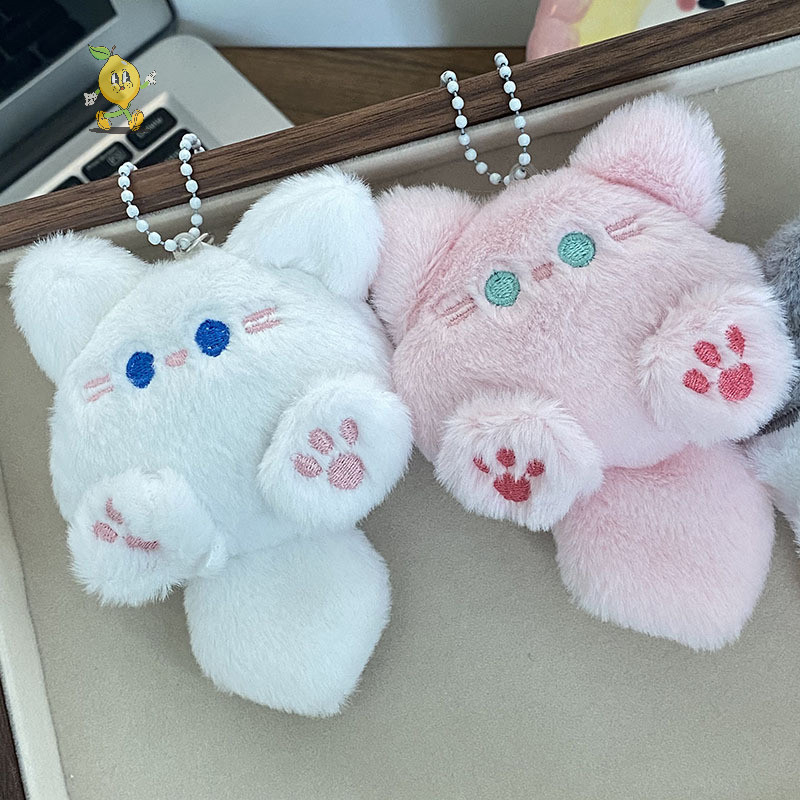 [mozh] Kawaii ตุ๊กตาสัตว์ยาวหางแมวของเล่นพวงกุญแจตุ๊กตาตุ๊กตากระเป๋าจี้รถพวงกุญแจ Trinket เด็ก Birthyday ของขวัญ [TH]
