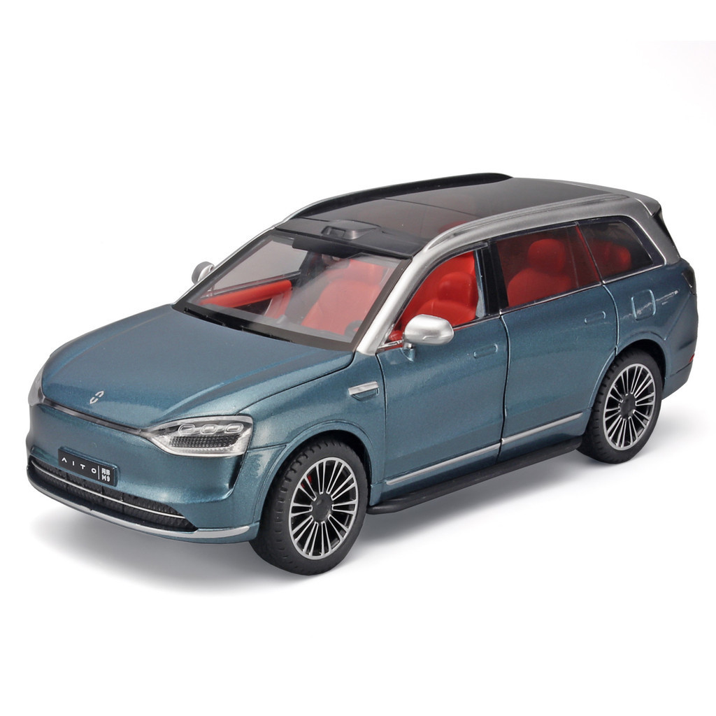 1:24 Q Jie M9อัลลอยรุ่น intelsimulation Alloy off-road Car 4S Shop exquisite Gift Decoration