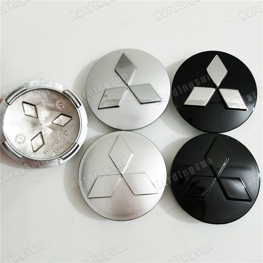 โลโก้ Mitsubishi Motors ฝาครอบล้อ Mitsubishi Mitsubish ฝาครอบยางขอบ Mitsubish ล้อ 60 มม. Wing God Wing God Outlander Mitsubish การปรับเปลี่ยน