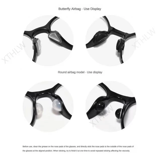 แผ่นรองจมูกแก้วแว่นตาถุงลมนิรภัยซิลิโคน Super Soft Air Nose Pad สะพานจมูก Anti-Indentation แว่นตาอุปกรณ์เสริม Anti-Slip Patch