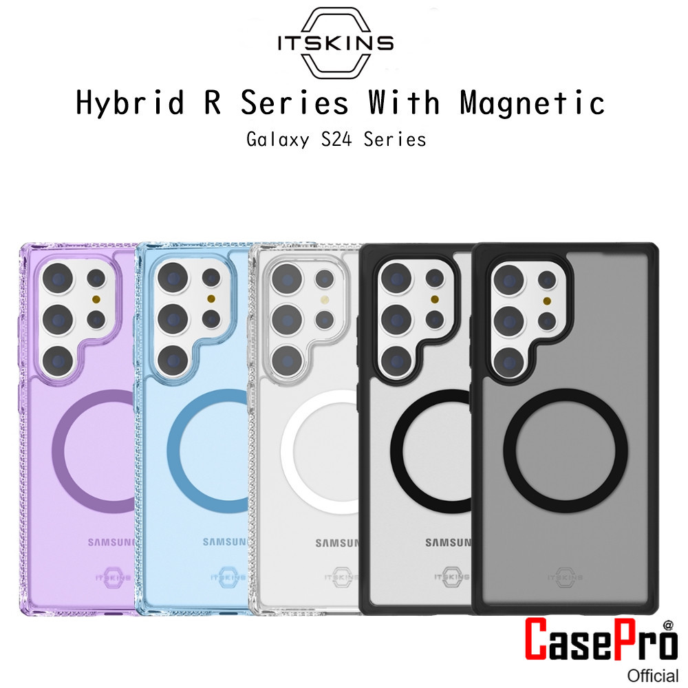 iTskins Hybrid R Series With Magnetic เคสใสกันกระแทกเกรดพรีเมี่ยม เคสสำหรับ Galaxy S24 Series