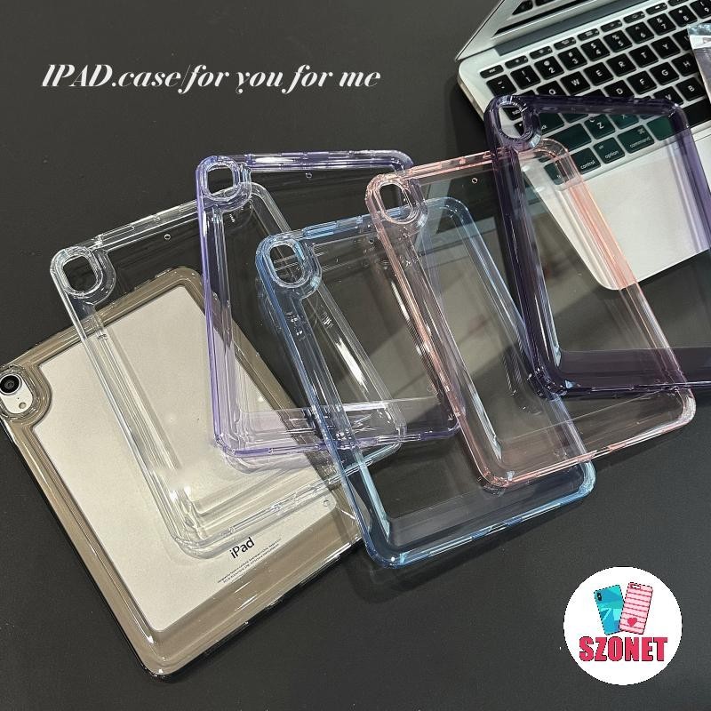 ขอบสีโปร่งใสสําหรับipad Mini 6 Mini 5 iPad 9.7 5th 6th Air 3 Air 4 Air 5 iPad 10.2 8th 9th 10th Gen iPad Pro 11 นิ้ว 2022 2021/2020 iPad Pro 12.9 2022 2021 2020 เคสiPad