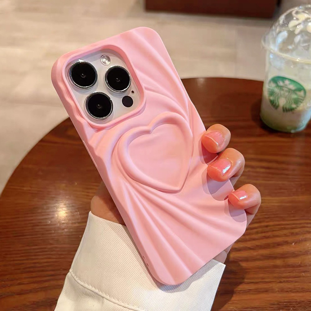Color Love Heart Vortexเคสโทรศัพท์สําหรับiPhone 11 13 12 14 Pro Max 15 Pro Max 15 Pro 15 Plusคลุมทั้งหมดกันกระแทกปกอ่อน
