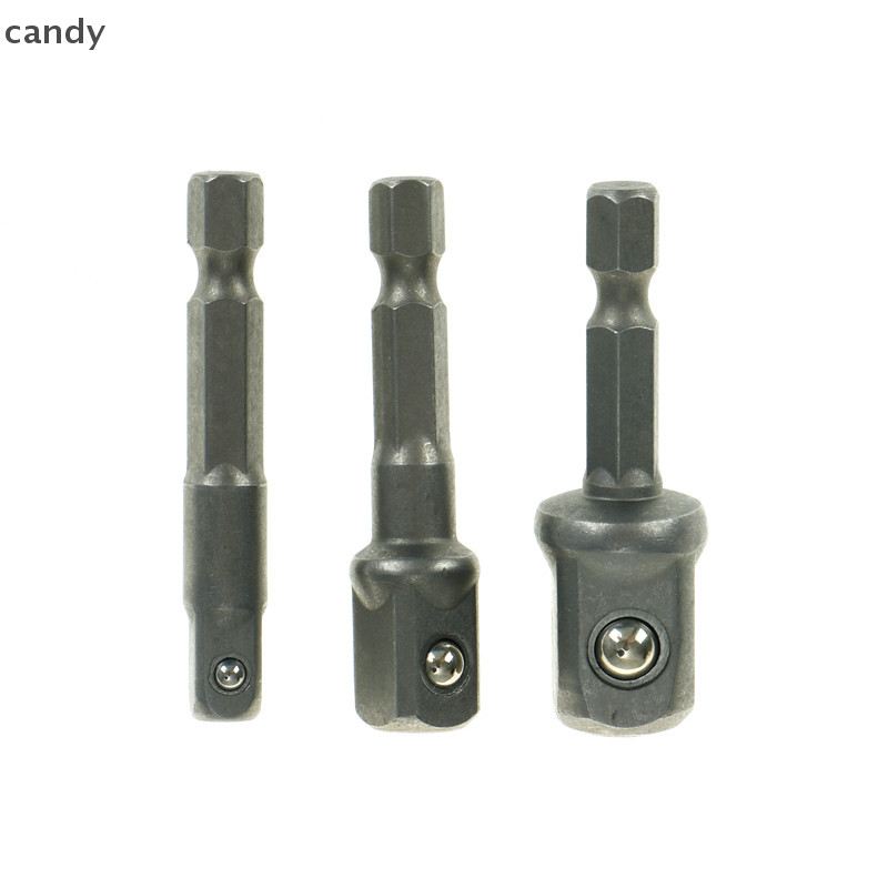 Ndy 1 ซ็อกเก็ตอะแดปเตอร์เจาะ BIts ชุด Hex Shank 1/4 "3/8" 1/2 "3 ชิ้น Impact Driver เครื่องมือ N
