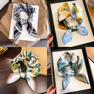 ผ้าพันคอแฟชั่น 70ซม. (27.55นิ้ว) ใหม่ผู้หญิงพิมพ์ผมปกตารางผ้…