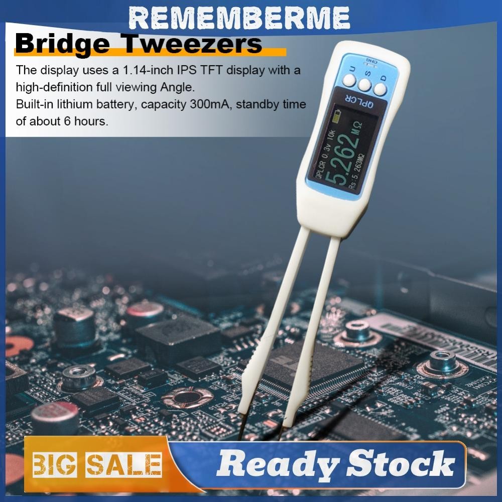 Lcr Bridge Meter จอแสดงผลดิจิตอลมือถือ LCR Meter Tweezer สมาร์ท SMD Tweezer